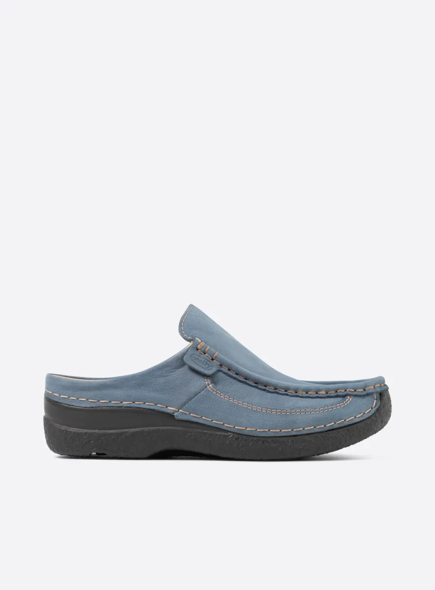 jeansblauw nubuck
