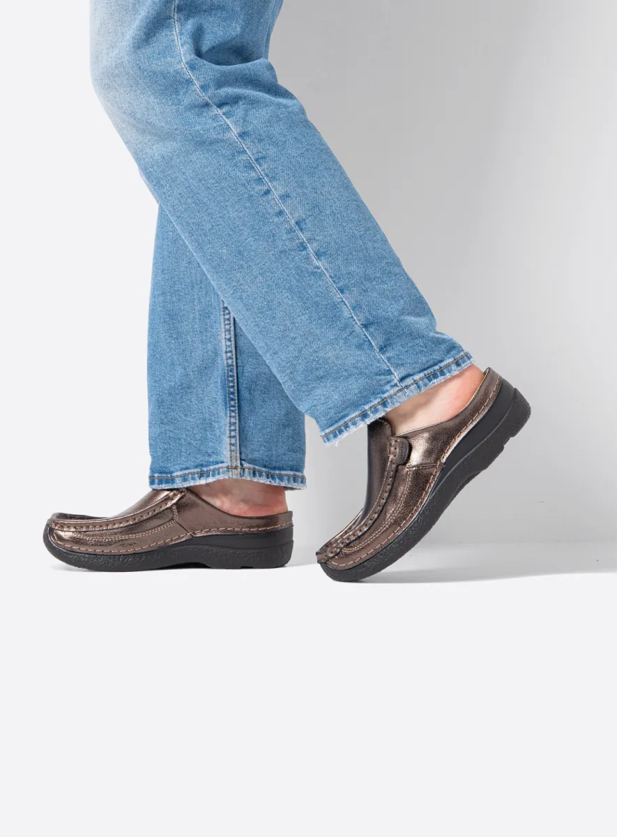 Wolky Klompen 06202 Roll Slide 23203 brons metallic leer