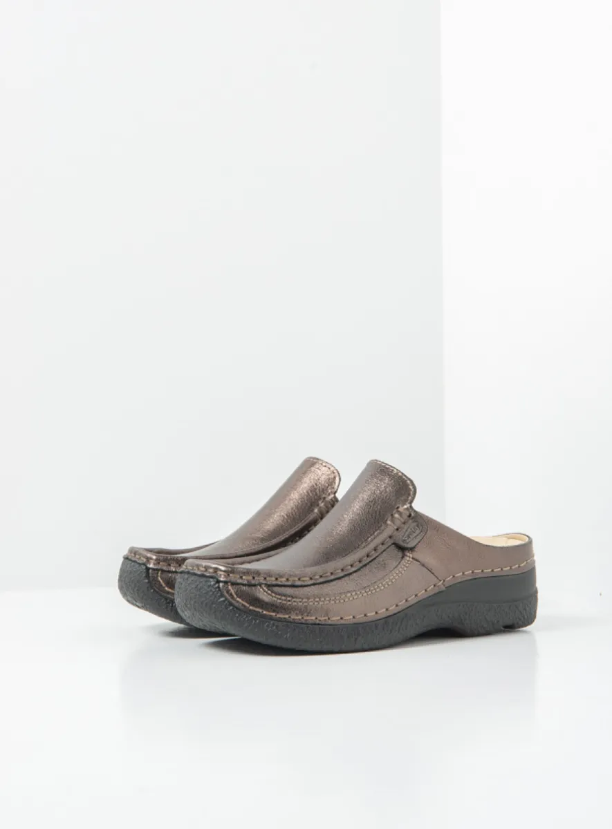 Wolky Klompen 06202 Roll Slide 23203 brons metallic leer