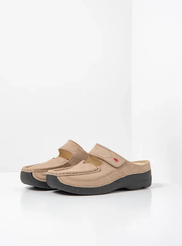 Wolky Roll Slipper - safari nubuck Klompen voor dames
