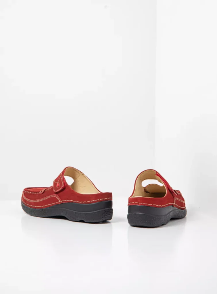 Wolky Klompen 06227 Roll 13553 kersenrood nubuck