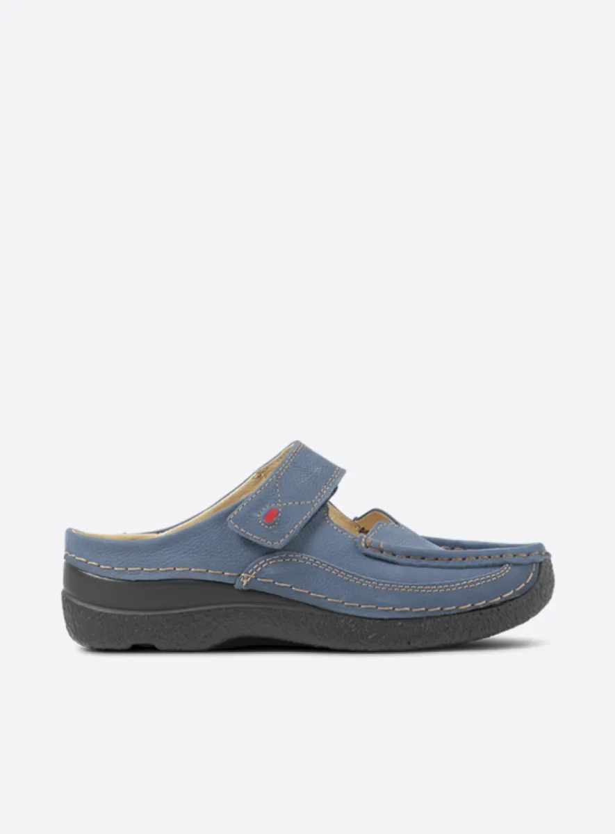 jeansblauw nubuck