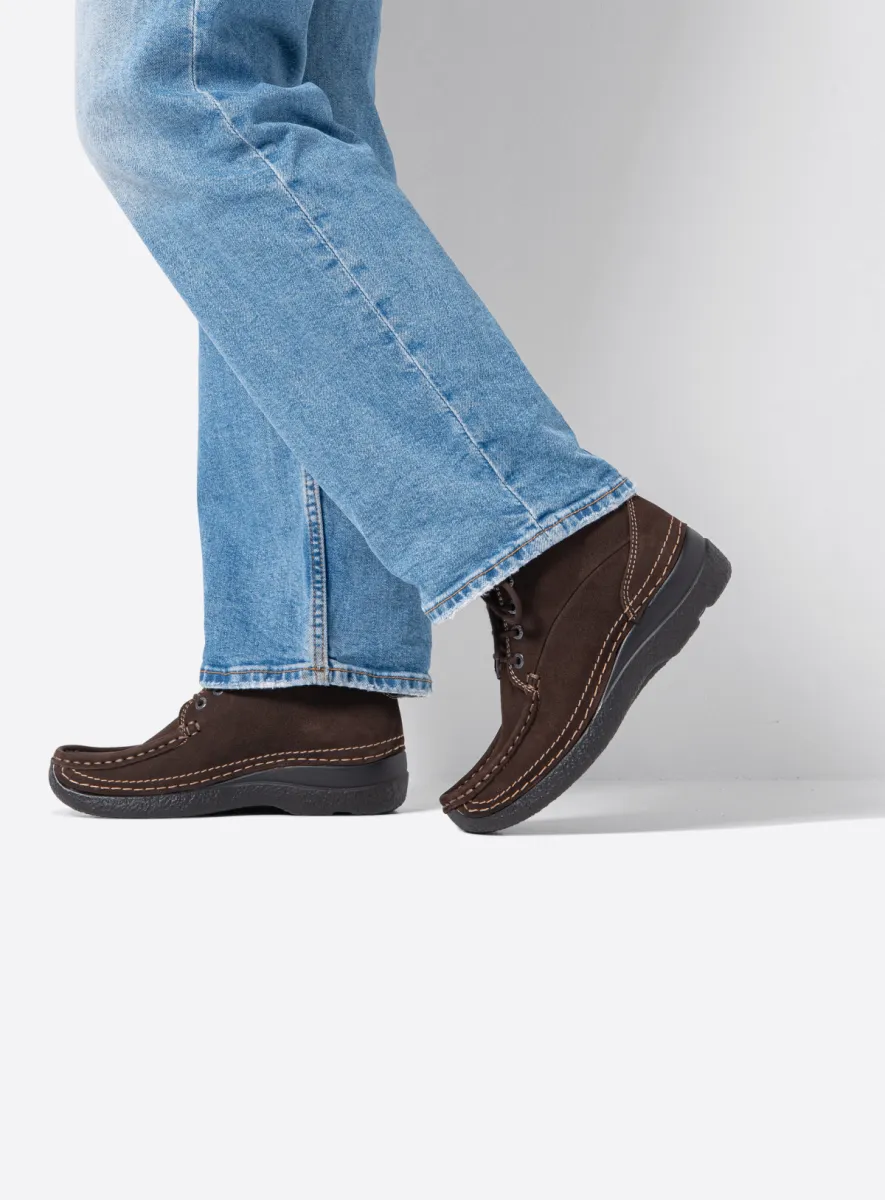 Wolky Hoge veterschoenen 06242 Roll Shoot 11300 bruin nubuck
