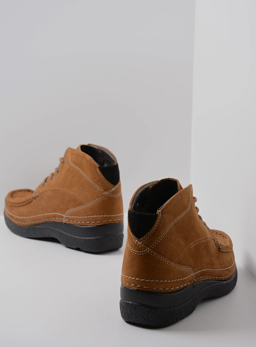 wolky hoge veterschoenen 06242 roll shoot 11430 cognac nubuck back