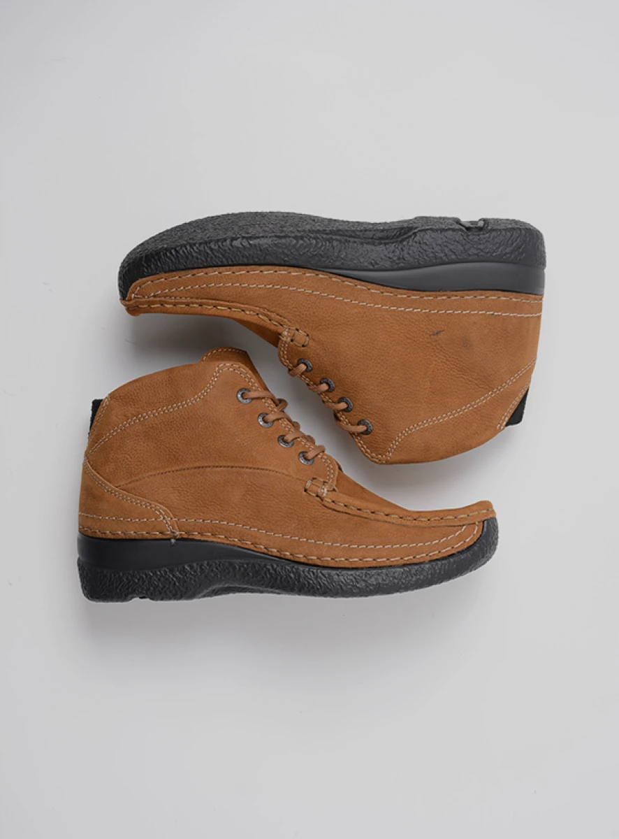 wolky hoge veterschoenen 06242 roll shoot 11430 cognac nubuck top