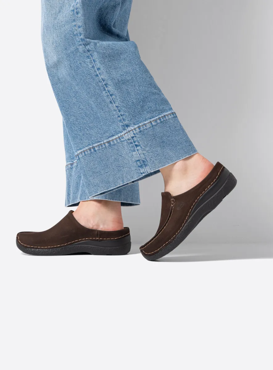 Wolky Klompen 06250 Seamy Slide 13300 bruin nubuck