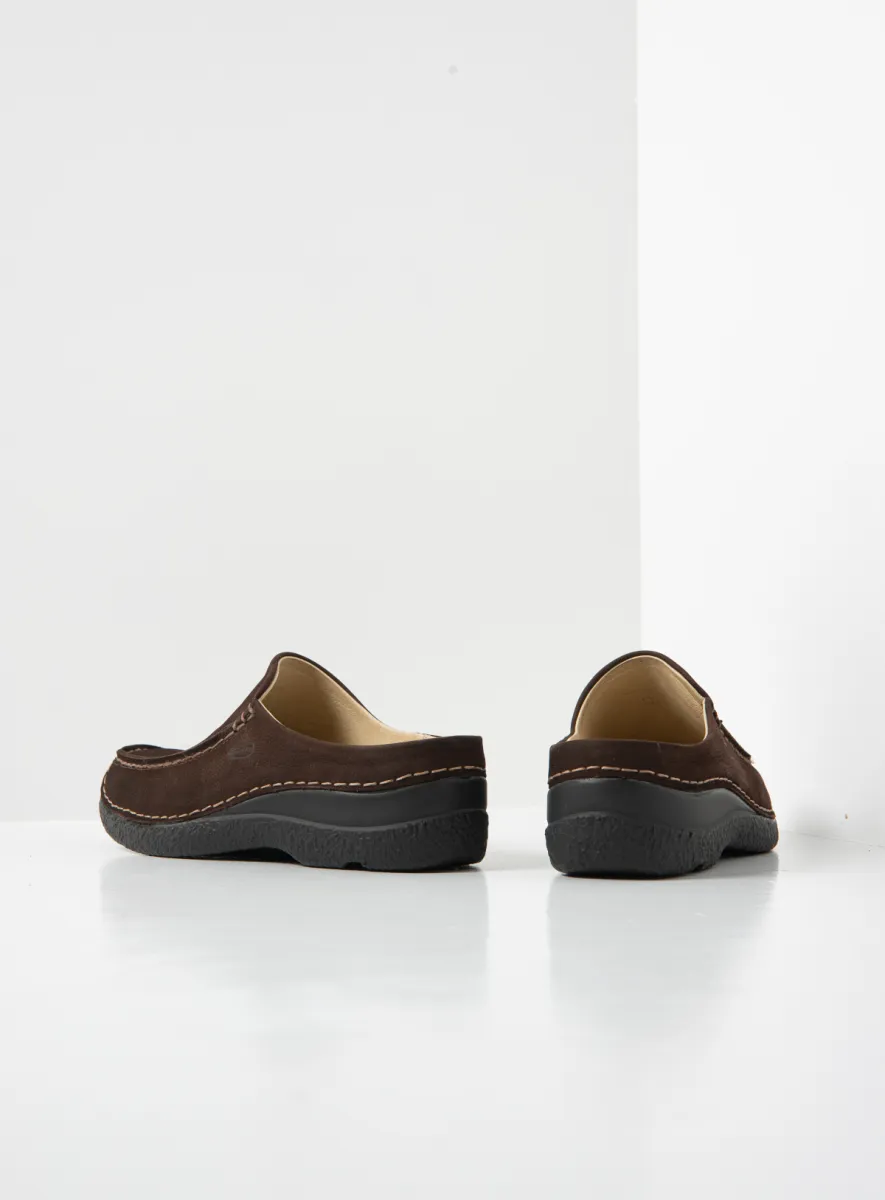 Wolky Klompen 06250 Seamy Slide 13300 bruin nubuck