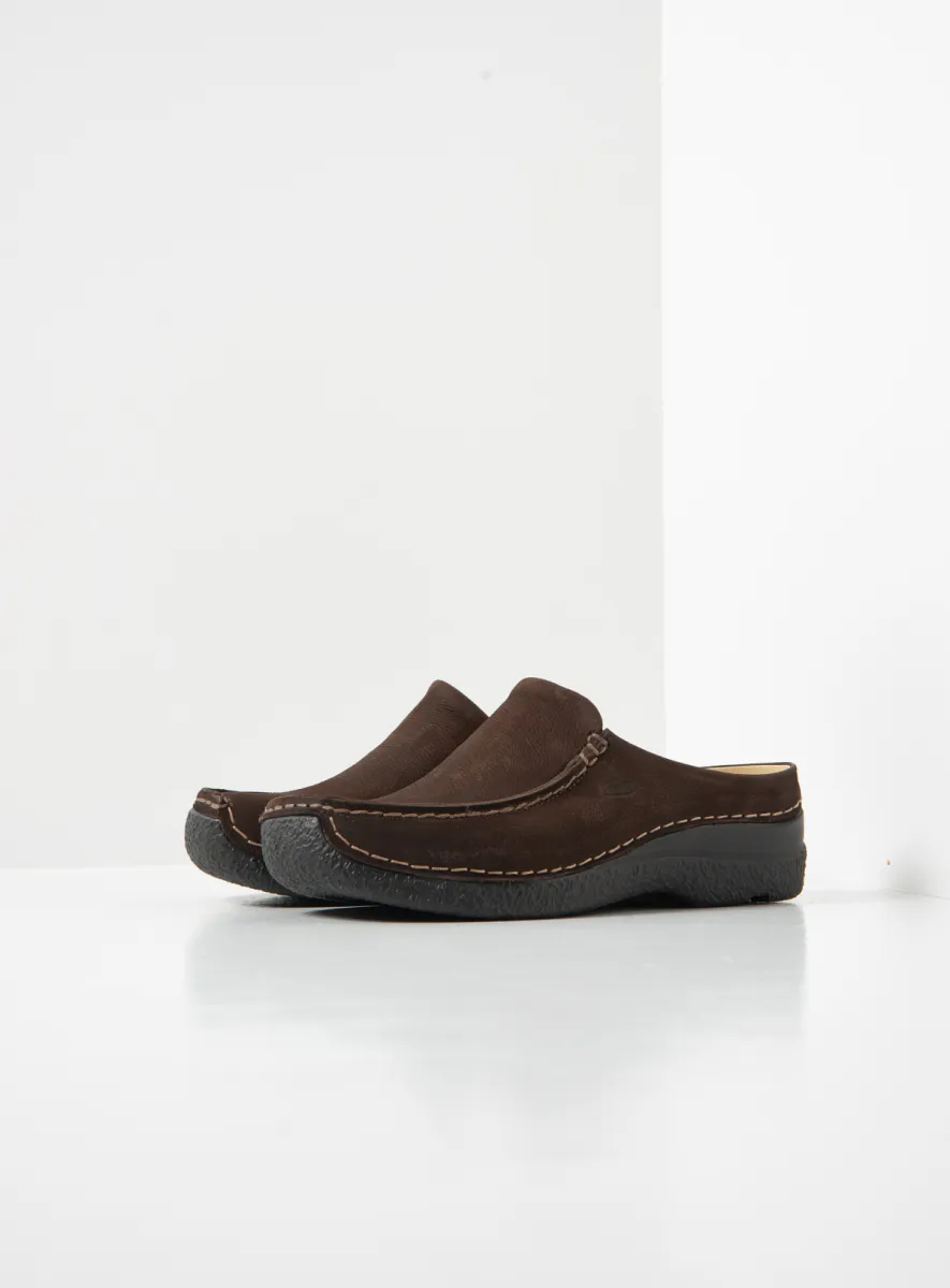 Wolky Klompen 06250 Seamy Slide 13300 bruin nubuck