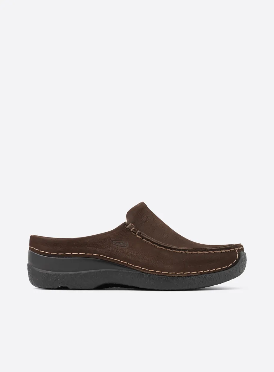 Wolky Klompen 06250 Seamy Slide 13300 bruin nubuck