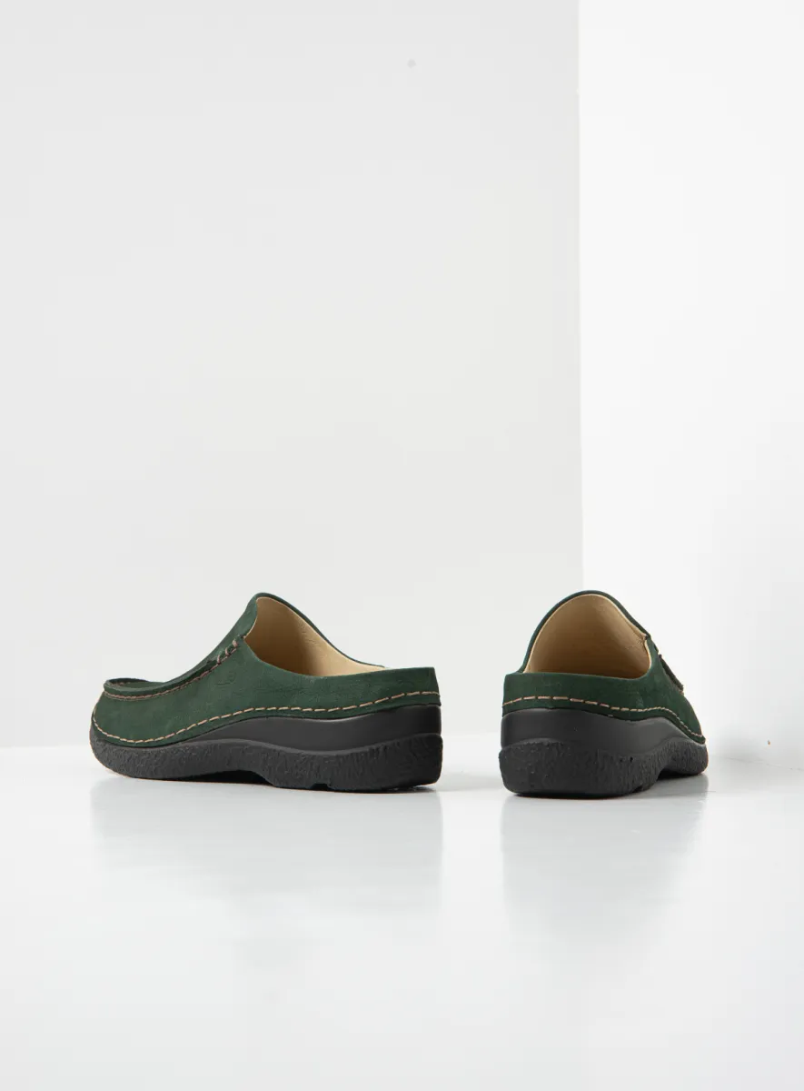 Wolky Klompen 06250 Seamy Slide 13719 groen nubuck