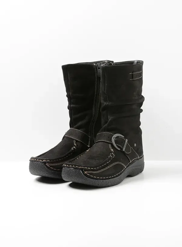 Wolky Roll Jacky - zwart nubuck Laarzen voor dames