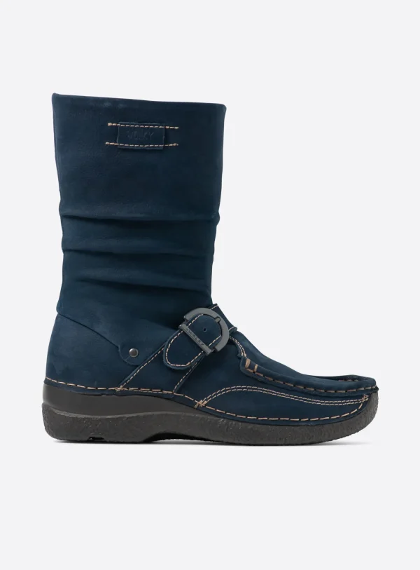 Wolky Roll Jacky - blauw nubuck Laarzen voor dames
