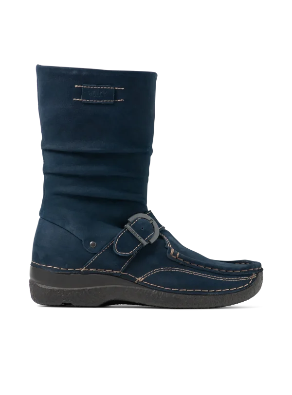 Wolky Roll Jacky - blauw nubuck Laarzen voor dames