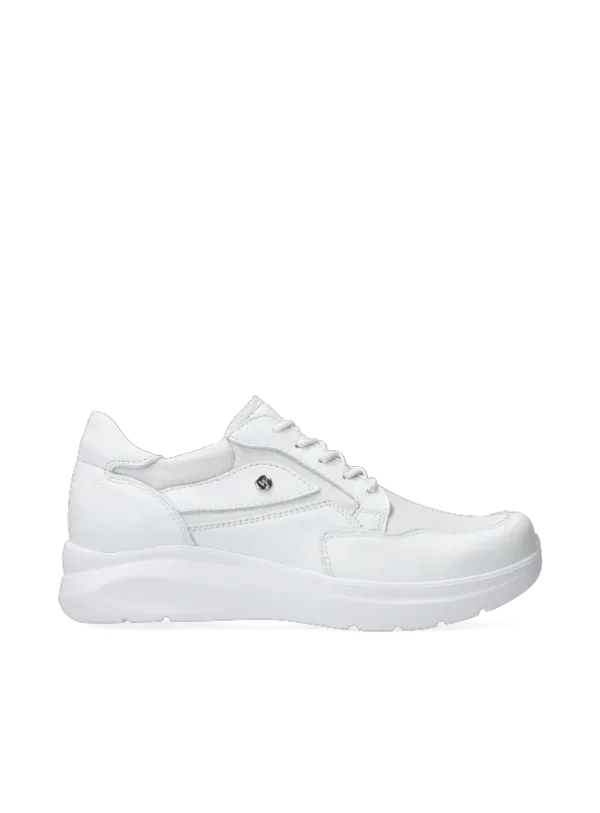 Wolky Impact S2F - wit/gebroken stretch/leer combi Breedtemaat H voor dames