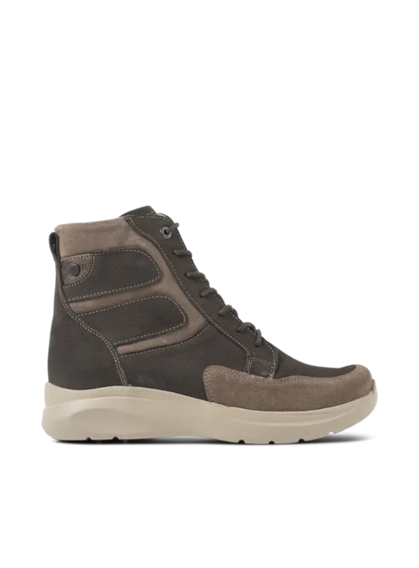 Wolky Slam - taupe nubuck Veterlaarzen voor dames