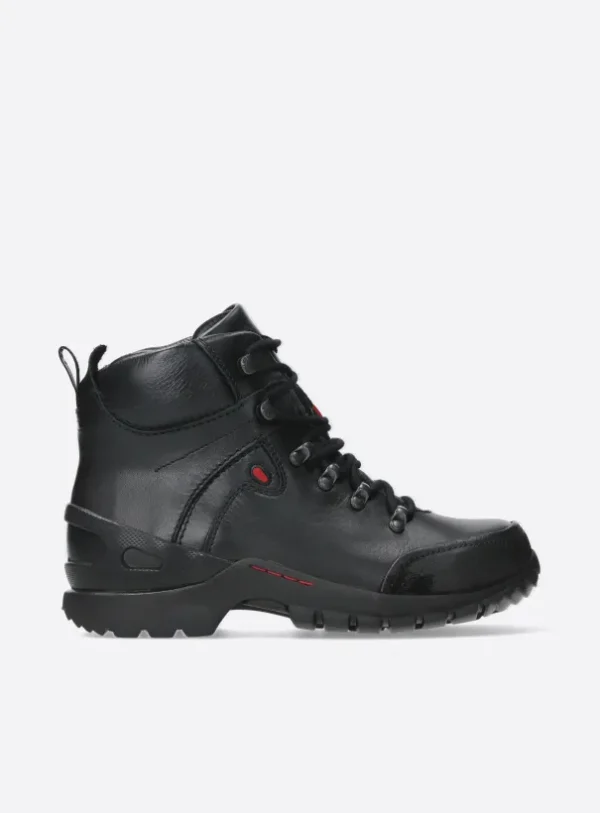 Wolky City Tracker WP - zwart leer Wandelschoenen voor dames