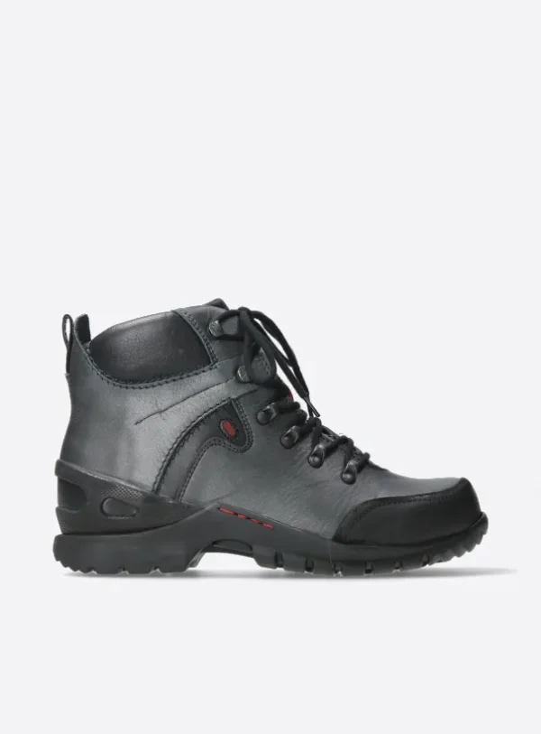 Wolky City Tracker WP - antraciet leer Wandelschoenen voor dames