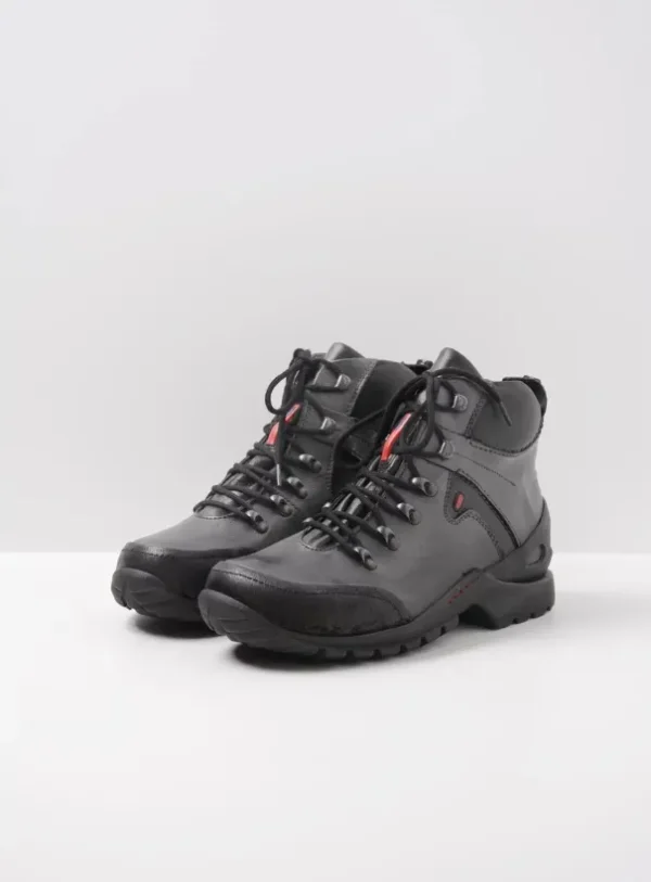 Wolky City Tracker WP - antraciet leer Wandelschoenen voor dames
