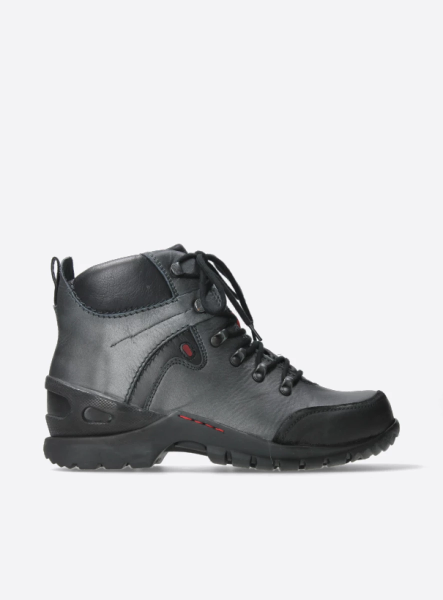 wolky hoge veterschoenen 06500 city tracker wp 30210 antraciet leer