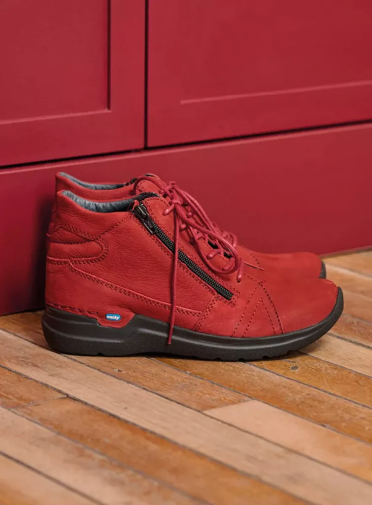 Wolky Hoge veterschoenen 06606 Why 11553 kersenrood nubuck