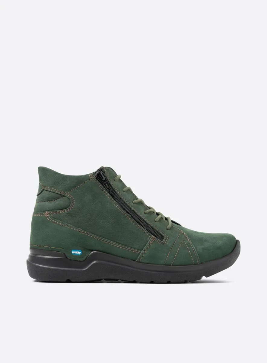 Wolky Hoge veterschoenen 06606 Why 11719 groen nubuck
