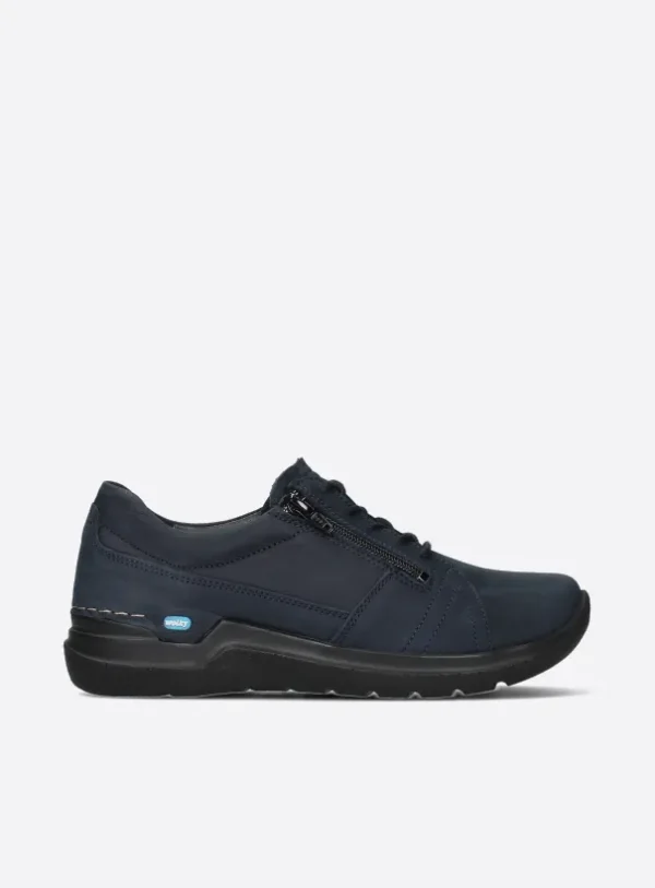 Wolky Feltwell - blauw nubuck Veterschoenen voor dames
