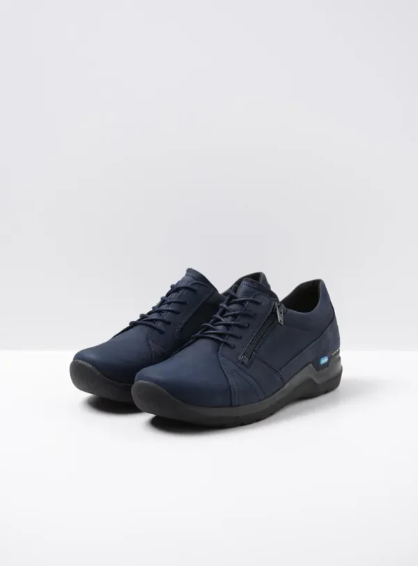 Wolky Feltwell - blauw nubuck Veterschoenen voor dames