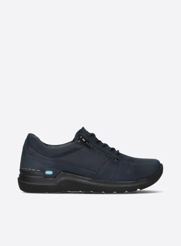 Wolky Feltwell - blauw nubuck Veterschoenen voor dames