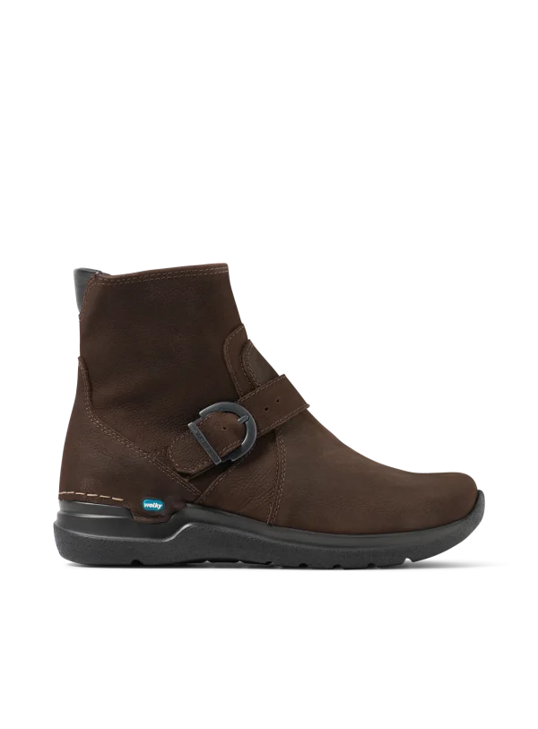 Wolky Okay - bruin nubuck Enkellaarsjes voor dames