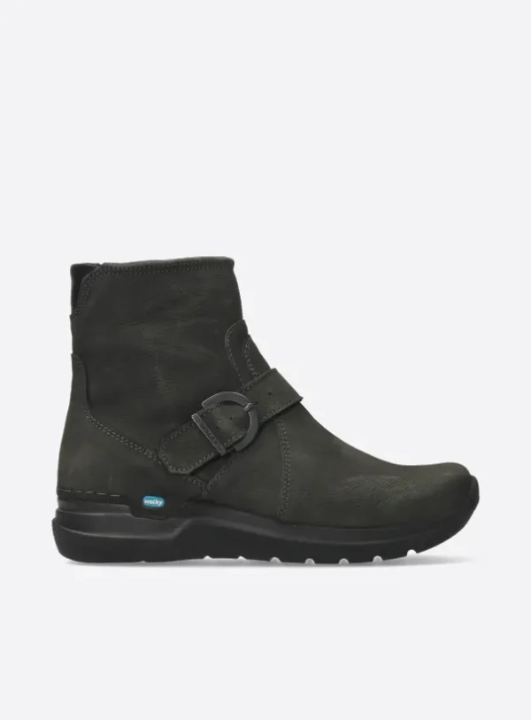 Wolky Okay - asfalt nubuck Enkellaarsjes voor dames