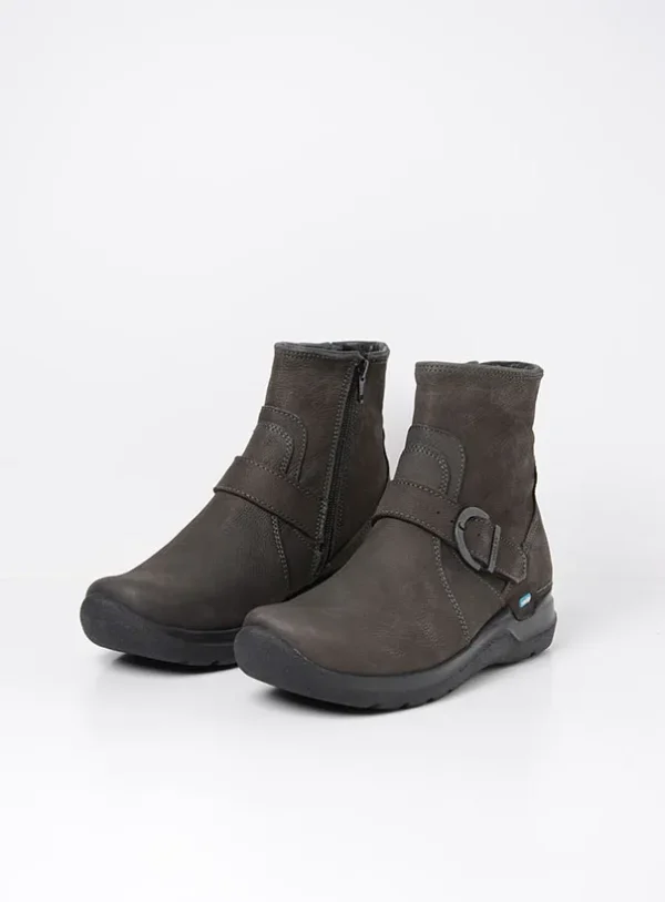 Wolky Okay - asfalt nubuck Enkellaarsjes voor dames