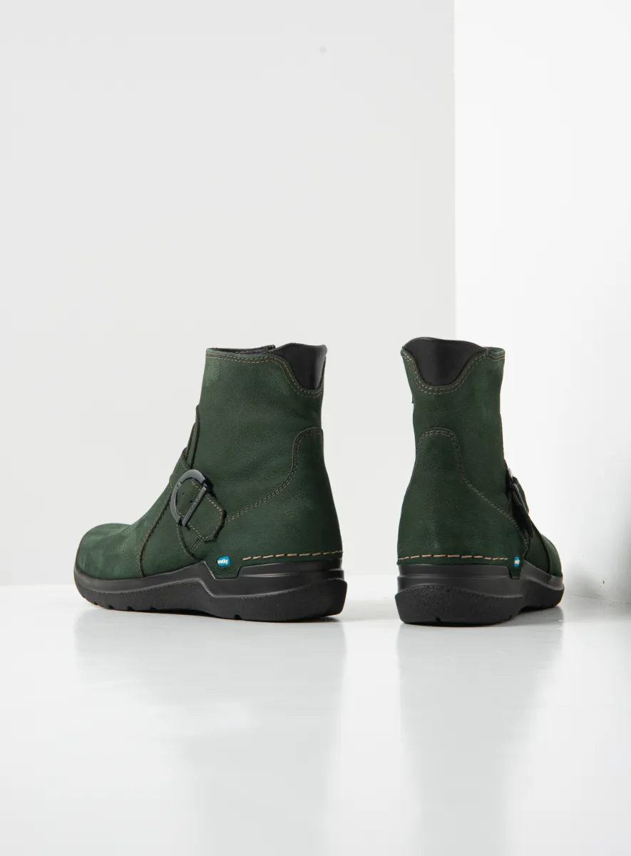 Wolky Enkellaarsjes 06611 Okay 11719 groen nubuck