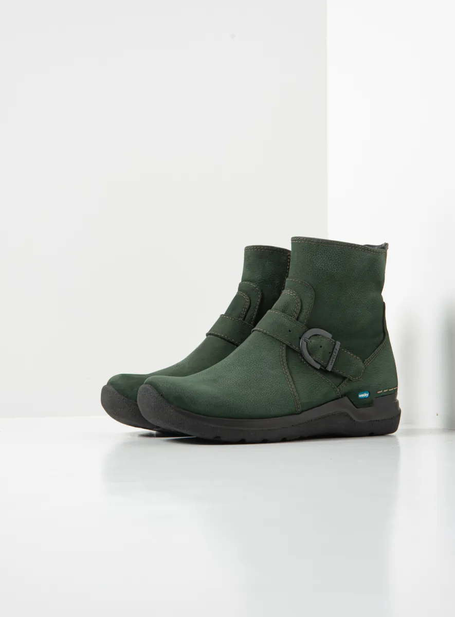 Wolky Enkellaarsjes 06611 Okay 11719 groen nubuck