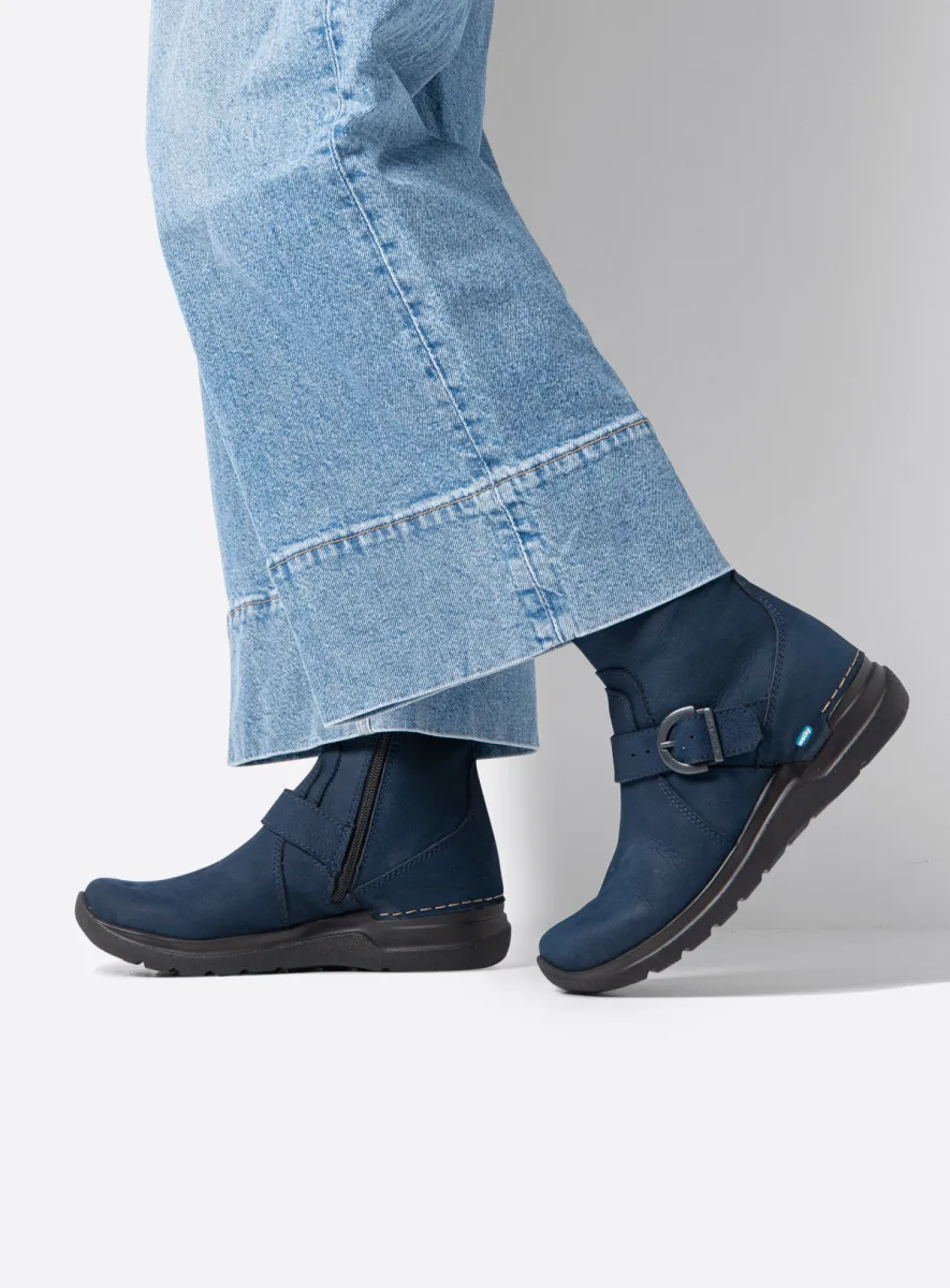 Wolky Enkellaarsjes 06611 Okay 11800 blauw nubuck