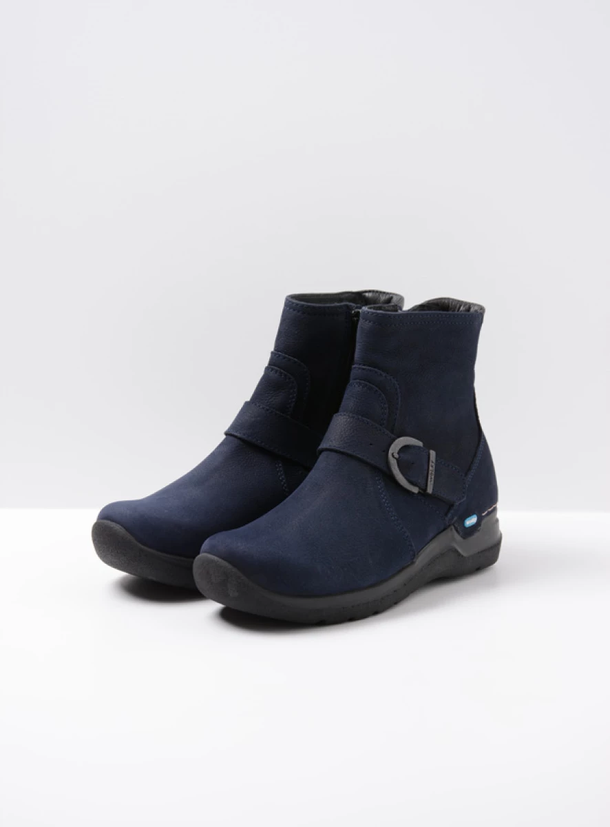 wolky enkellaarsjes 06611 okay 11800 blauw nubuck front