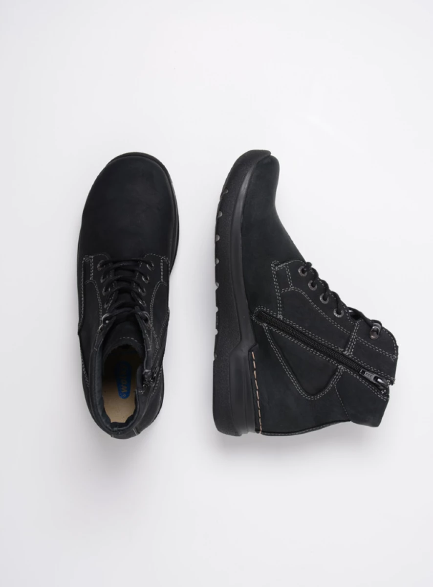 wolky hoge veterschoenen 06612 whynot 16000 zwart nubuck top