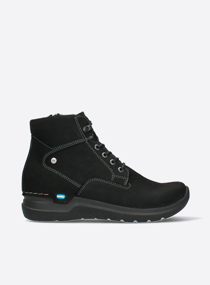 wolky hoge veterschoenen 06612 whynot 16000 zwart nubuck