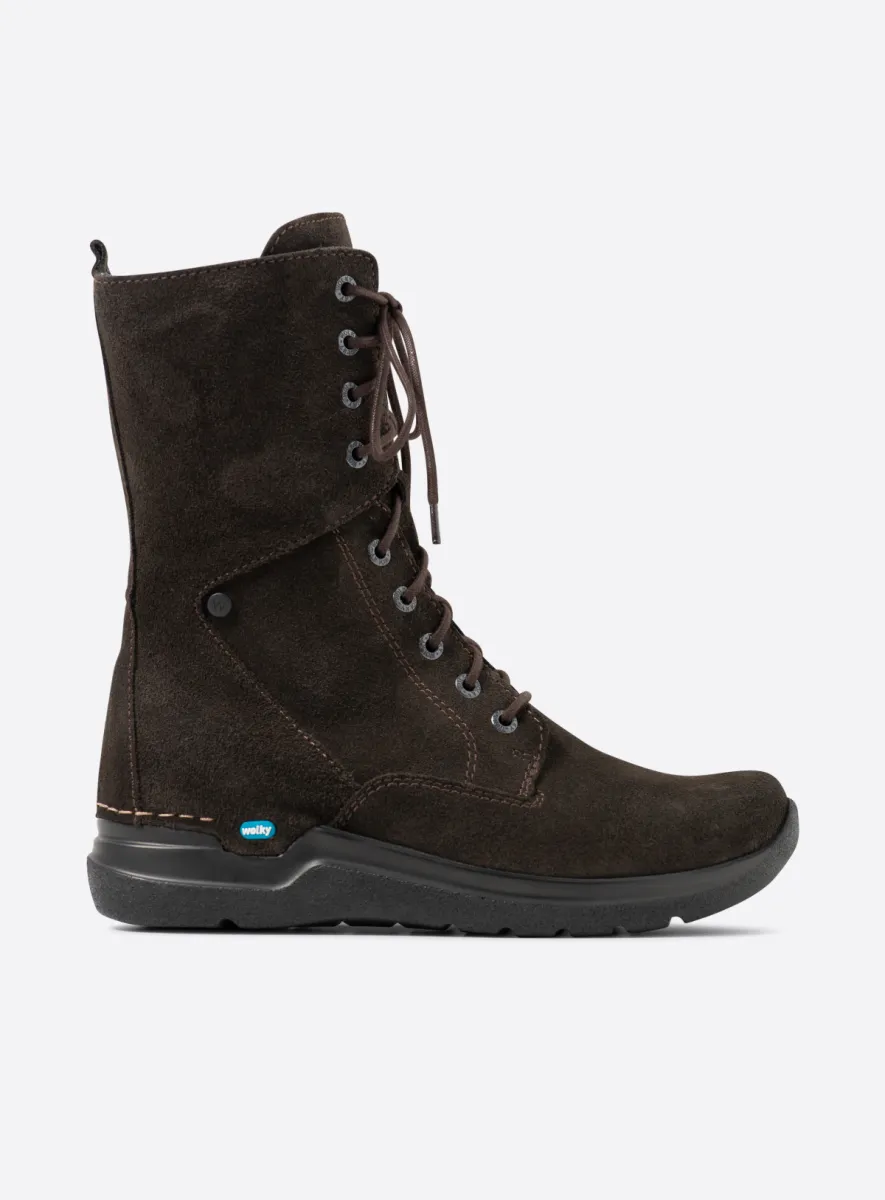 Wolky Zigzag - bruin suede Bruine laarzen voor dames