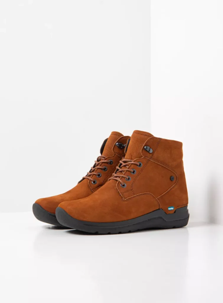 Wolky Hoge veterschoenen 06616 Whynot HV 11430 cognac nubuck