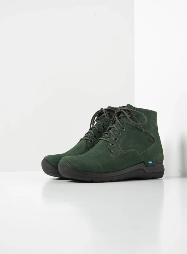 Wolky Whynot HV - groen nubuck Hoge veterschoenen voor dames