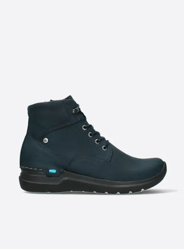 Wolky Whynot HV - blauw nubuck Hoge veterschoenen voor dames