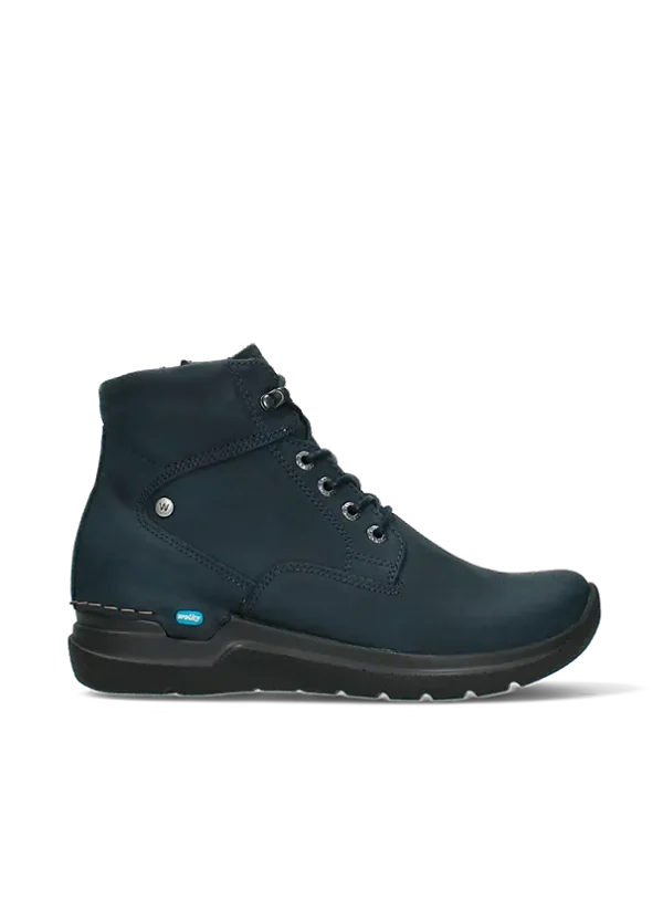Wolky Whynot HV - blauw nubuck Hoge veterschoenen voor dames