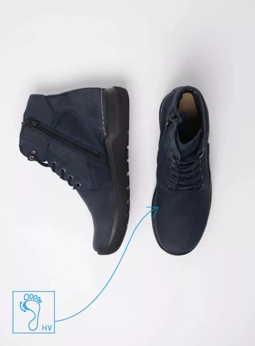 wolky hoge veterschoenen 06616 whynot hv 16800 blauw nubuck