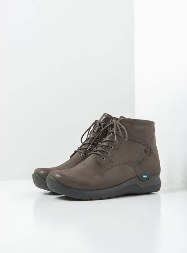 Wolky Whynot HV - bruin effectleer Hoge veterschoenen voor dames