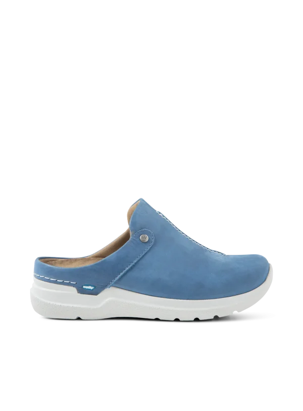 Wolky Holland DB - blauw effectleer Klompen voor dames
