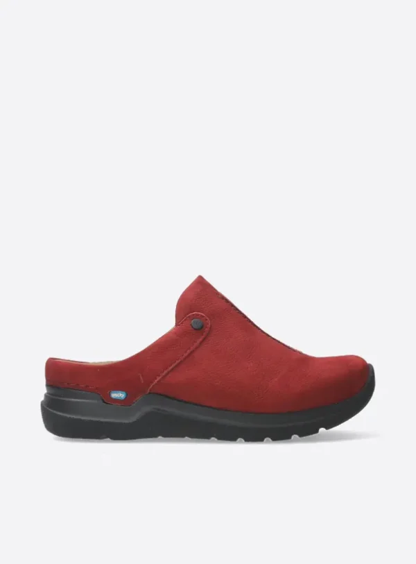 Wolky Holland DB - kersenrood nubuck Klompen voor dames