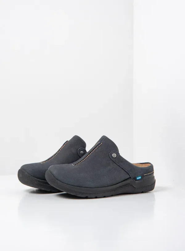 Wolky Holland DB - blauw nubuck Klompen voor dames