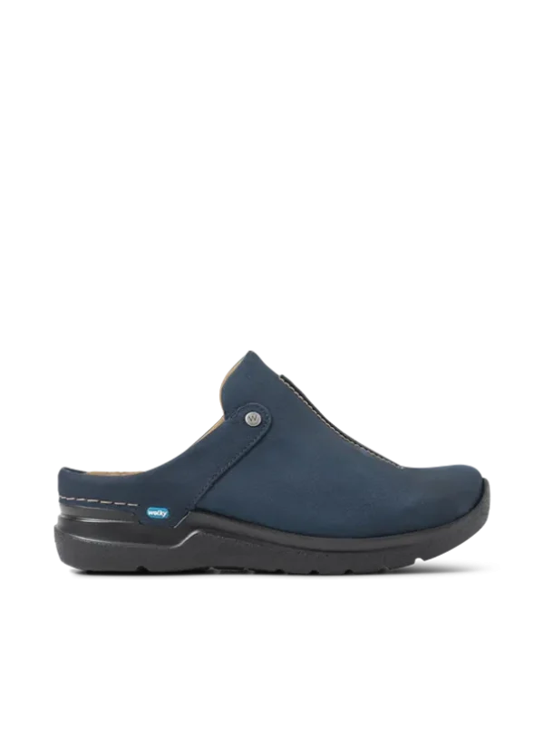Wolky Holland DB - blauw nubuck Klompen voor dames