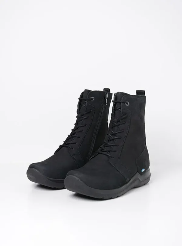Wolky Viper HV - zwart nubuck Veterlaarzen voor dames