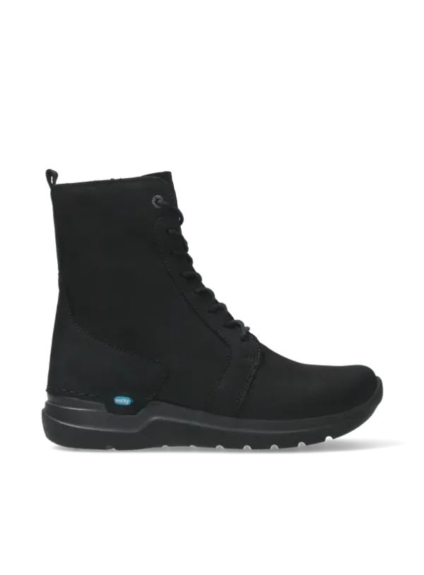 Wolky Viper HV - zwart nubuck Veterlaarzen voor dames